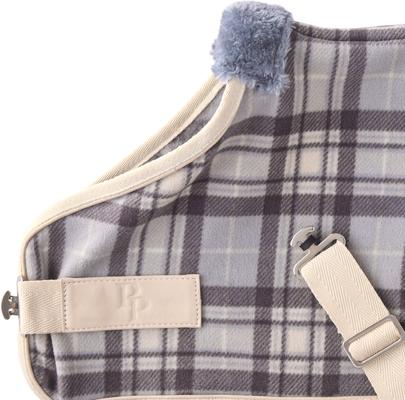 Show full view: Pet Passion Preston II The Polar Fleece Dog Coat, Gray Chesterfield, Medium slide 4 of 9