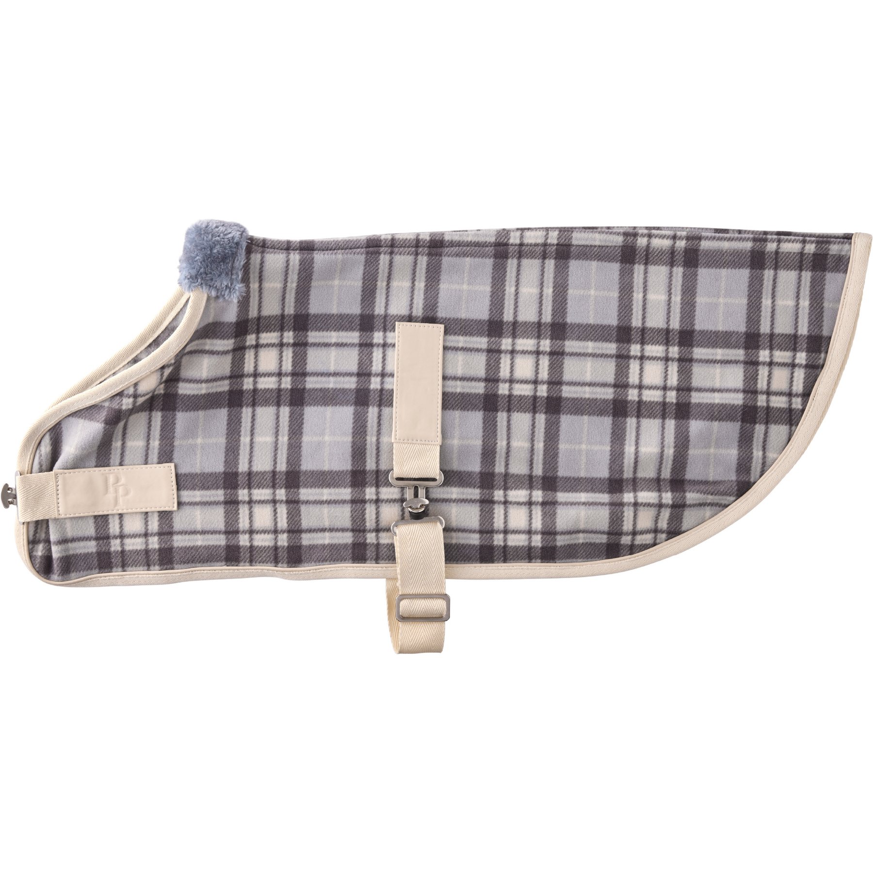 Pet Passion Preston II The Polar Fleece Dog Coat, Gray Chesterfield, Small
