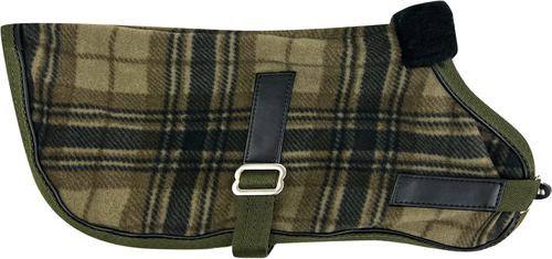 Show full view: Pet Passion Preston II The Polar Fleece Dog Coat, Olive Chesterfield, Large slide 3 of 9
