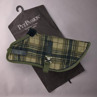 Show full view: Pet Passion Preston II The Polar Fleece Dog Coat, Olive Chesterfield, Large slide 8 of 9