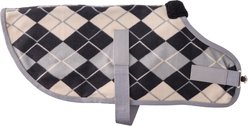 Pet Passion Preston II The Polar Fleece Dog Coat, Gray Argyle, Small slide 2 of 8