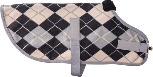 Show full view: Pet Passion Preston II The Polar Fleece Dog Coat, Gray Argyle, Large slide 4 of 10