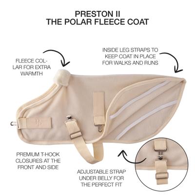 Show full view: Pet Passion Preston II The Polar Fleece Dog Coat, Almond Milk, Small slide 4 of 11