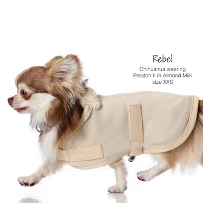 Show full view: Pet Passion Preston II The Polar Fleece Dog Coat, Almond Milk, Small slide 6 of 11