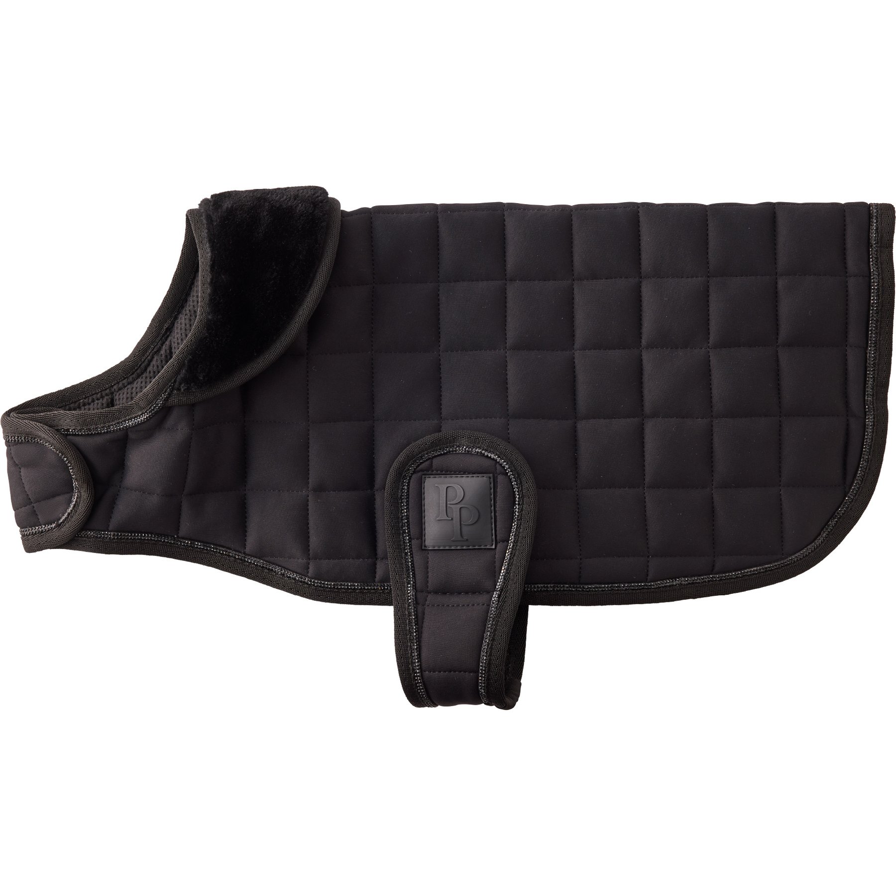 Pet Passion Roxy The Crystal Bling Dog Coat, Black, Small