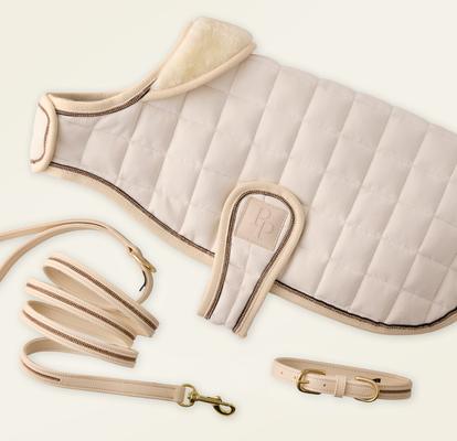 Show full view: Pet Passion Roxy The Crystal Bling Dog Coat, Alabaster, Small slide 7 of 11