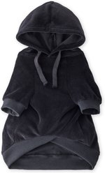Pet Passion Cooper II - The Velour Solid Dog Hoodie, Black, Small slide 2 of 8
