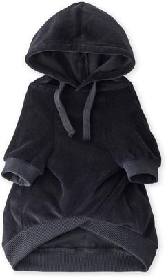 Show full view: Pet Passion Cooper II - The Velour Solid Dog Hoodie, Black, XX-Small slide 3 of 9