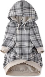 Pet Passion Rocky II Extra Comfy Plaid Dog Hoodie, Gray Chesterfield, X-Large slide 2 of 7