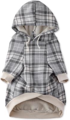 Show full view: Pet Passion Rocky II Extra Comfy Plaid Dog Hoodie, Gray Chesterfield, XX-Large slide 3 of 8