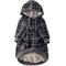 Show in main carousel: Pet Passion Rocky II Extra Comfy Plaid Dog Hoodie, Black Sand, XXX-Small slide 2 of 8