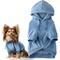 Show in main carousel: Pet Passion Cooper II - The Velour Solid Dog Hoodie, Faded Denim, Medium slide 1 of 11