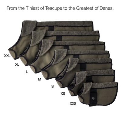 Show full view: Pet Passion Aspen The Cozy Sherpa Vegan Shearling Dog Coat, Olive, X-Large slide 6 of 9