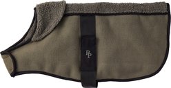 Pet Passion Aspen The Cozy Sherpa Vegan Shearling Dog Coat, Olive, Large