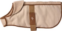 Pet Passion Aspen The Cozy Sherpa Vegan Shearling Dog Coat, Camel, X-Small