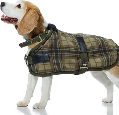 Show full view: Pet Passion Preston II The Polar Fleece Dog Coat, Olive Chesterfield, Large slide 7 of 9