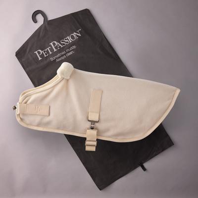 Show full view: Pet Passion Preston II The Polar Fleece Dog Coat, Almond Milk, Small slide 8 of 11