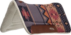 Weaver Equine All Purpose Contoured Saddle Pad, Aztec-Canyon Sunset/Crown Blue