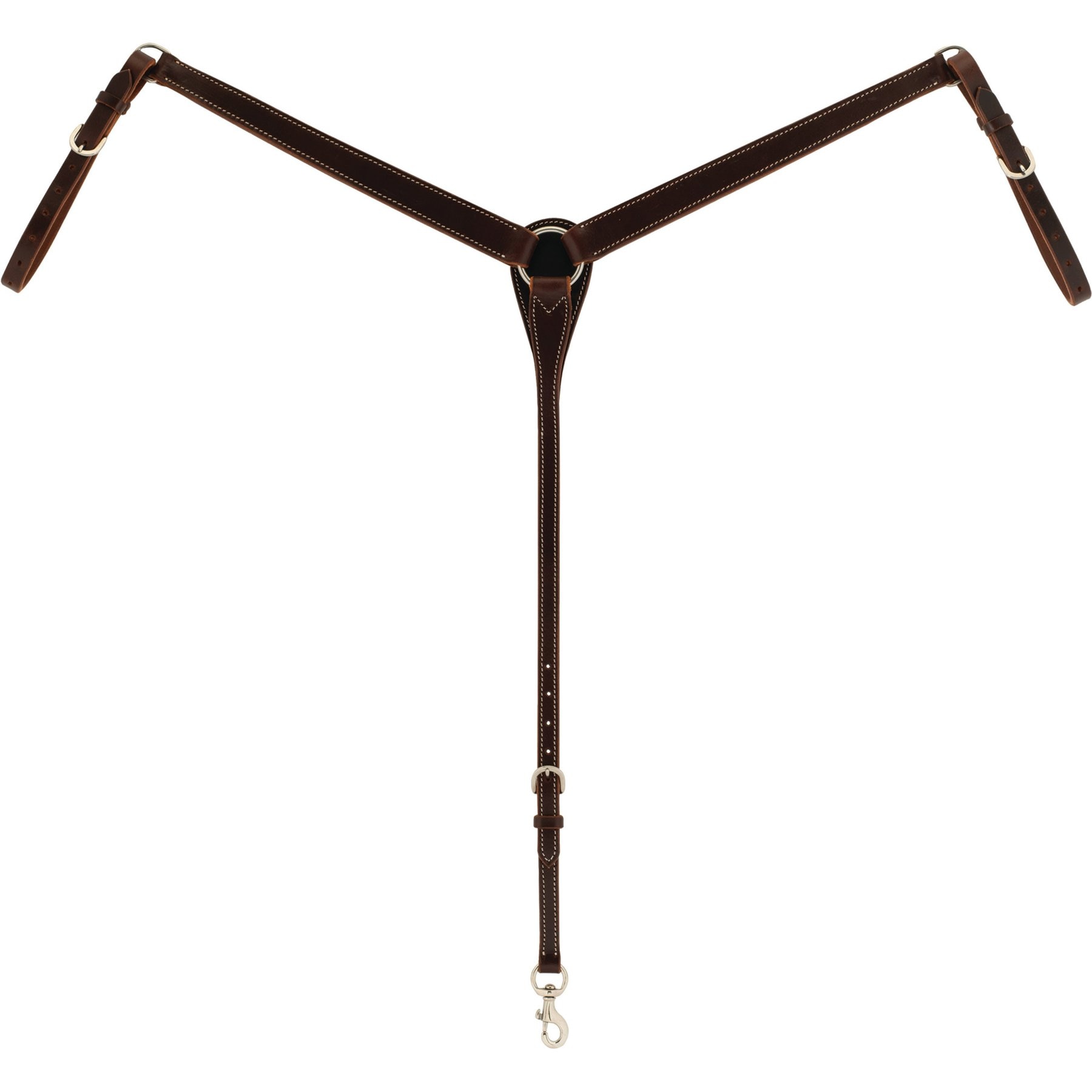 Weaver Equine Buffalo Leather Contoured Horse Breast Collar, Burgundy