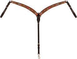 Weaver Equine Turquoise Cross Floral Vine Contoured Horse Breast Collar