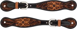Weaver Equine Turquoise Cross Floral Tooled Ladies' Horse Spur Straps