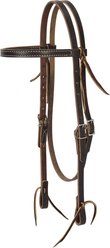 Weaver Equine Turquoise Cross Skirting Leather Horse Browband Headstall, Dark Oiled slide 1 of 9
