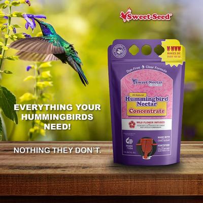Show full view: Sweet-Nectar Concentrate Hummingbird Food, Clear, 50.7-fl oz bag slide 4 of 9