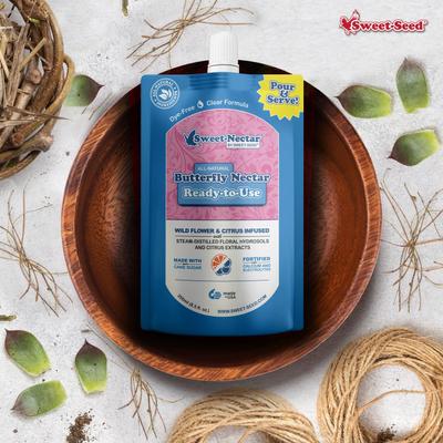 Show full view: Sweet-Nectar Ready To Use Butterfly Food, Clear, 8.5-fl oz bag slide 5 of 9
