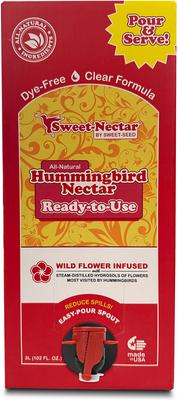 Show full view: Sweet-Nectar Ready-To-Use Hummingbird Food, Clear, 3-L bag in box slide 2 of 9