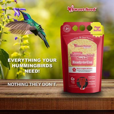 Show full view: Sweet-Nectar Ready-To-Use Hummingbird Food, Clear, 50.7-fl oz bag slide 4 of 9