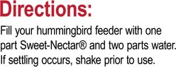 Sweet-Nectar Concentrate Hummingbird Food, Clear, 25.3-fl oz bottle slide 2 of 8