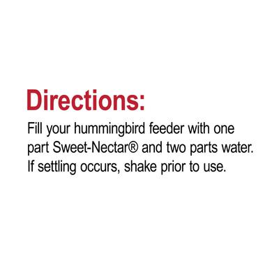 Show full view: Sweet-Nectar Concentrate Hummingbird Food, Clear, 25.3-fl oz bottle slide 6 of 8