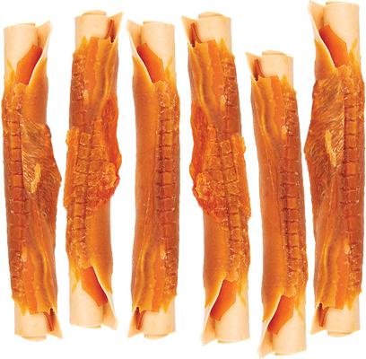 Show full view: DreamBone Triple Flavor Rolls Real Chicken, Beef & Pork Rawhide Free Dog Chews, 6 count slide 9 of 10