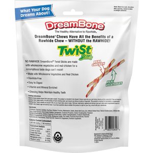 DreamBone Twist Sticks Chicken Chew Dog Treats, 50 count