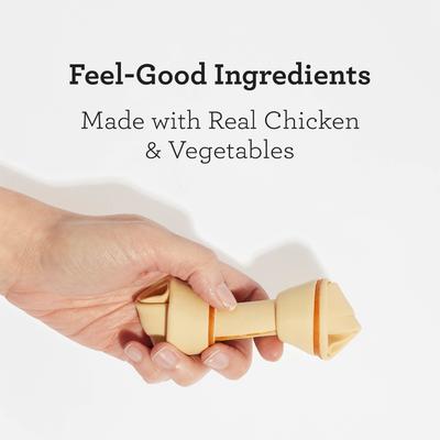 Show full view: DreamBone Real Chicken Rawhide Free Dog Chew Bones, Small, 6 count slide 4 of 13