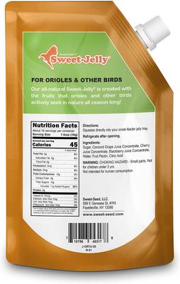 Show full view: Sweet-Nectar Sweet-Jelly Oriole Food, Purple, 20-fl oz bag slide 2 of 2