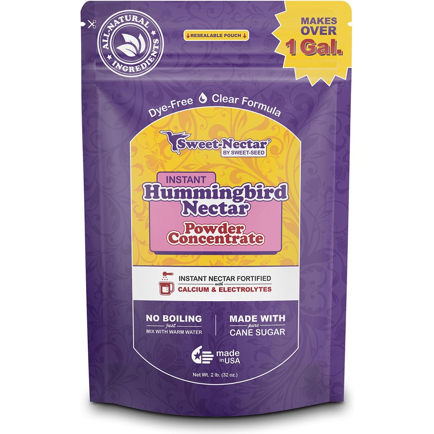 Sweet-Nectar Powder Hummingbird Food, Clear, 32-oz bag
