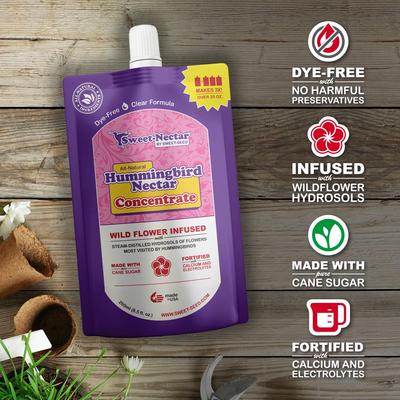 Show full view: Sweet-Nectar Concentrate Hummingbird Food, Clear, 8.5-fl oz bag slide 3 of 9