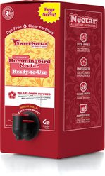 Sweet-Nectar Ready-To-Use Hummingbird Food, Clear, 3-L bag in box