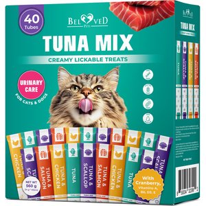 Beloved Pets Tuna Mix Urinary Care Creamy Lickable Cat Treats, 40 count
