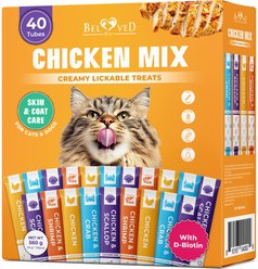 Beloved Pets Chicken Mix Multivitamin Creamy Lickable Cat Treats, 40 count