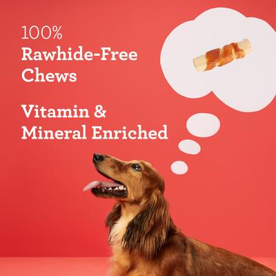 Show full view: DreamBone Mini Sticks Wrapped with Real Chicken Rawhide Free Dog Chews, 30 count slide 5 of 13