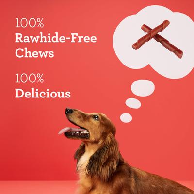 Show full view: DreamBone Stuffed Twistz Real Pork Rawhide Free Dog Chews, 9 count slide 5 of 13