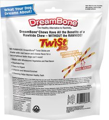 DreamBone Twist Sticks Real Bacon & Cheese Flavor Rawhide Free Dog Chews, 50 count slide 2 of 9