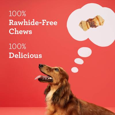 Show full view: DreamBone Chicken Wrapped Rawhide Free Chews Dog Bones, Mini, 16 count slide 5 of 13