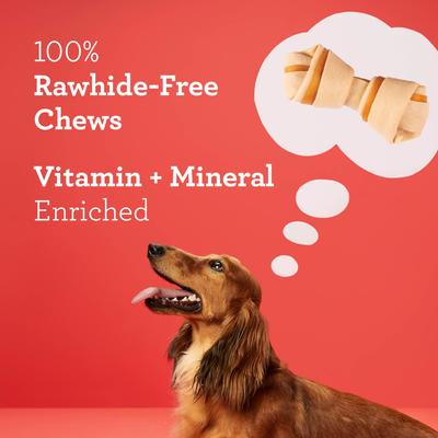 Show full view: DreamBone Real Sweet Potato Rawhide Free Dog Chew Bones, Mini, 24 count slide 5 of 13