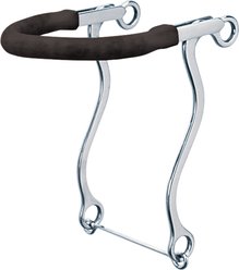 Weaver Equine Hackamore with Gum Rubber Covered Bike Chain Horse Noseband, Stainless Steel, 8 1/2-in
