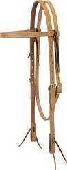 Weaver Equine Turquoise Cross Skirting Leather Horse Browband Headstall, Light Oiled slide 1 of 9