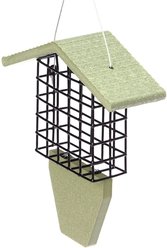 Birds Choice Single Cake Recycled Plastic Suet Wild Bird Feeder with Tail Prop, Sea Salt, 8.75 x 3 x 10-in