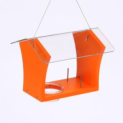 Show full view: Birds Choice Recycled Plastic Oriole Wild Bird Feeder, Orange, 10.5 x 8.75 x 8-in slide 2 of 6